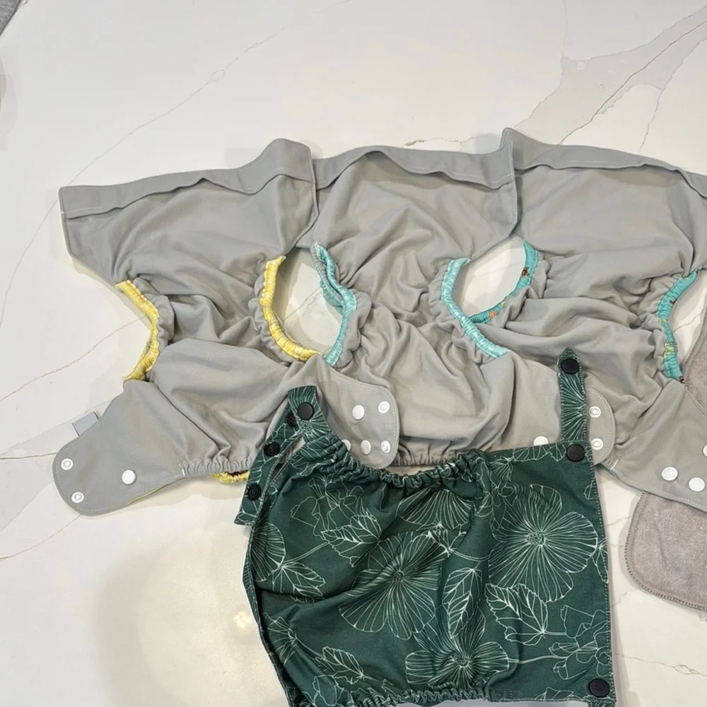 Tula and Simple Beings Reusable Diapers / Covers - Yellow, Teal, Green